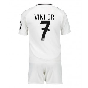 Real Madrid Vinicius Junior #7 Hjemmebanesæt Børn 2024-25 Kort ærmer (+ korte bukser)